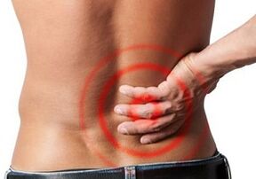 dor nas costas com osteocondrose lombar